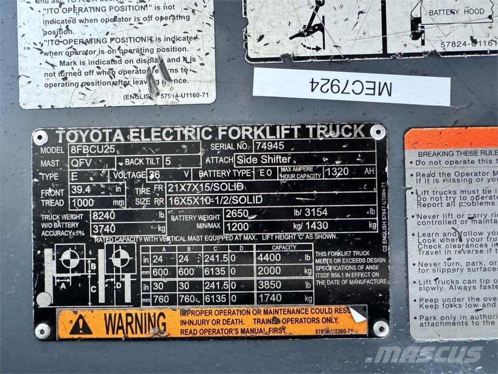 Toyota Material Handling 8FBCU25 其他叉车