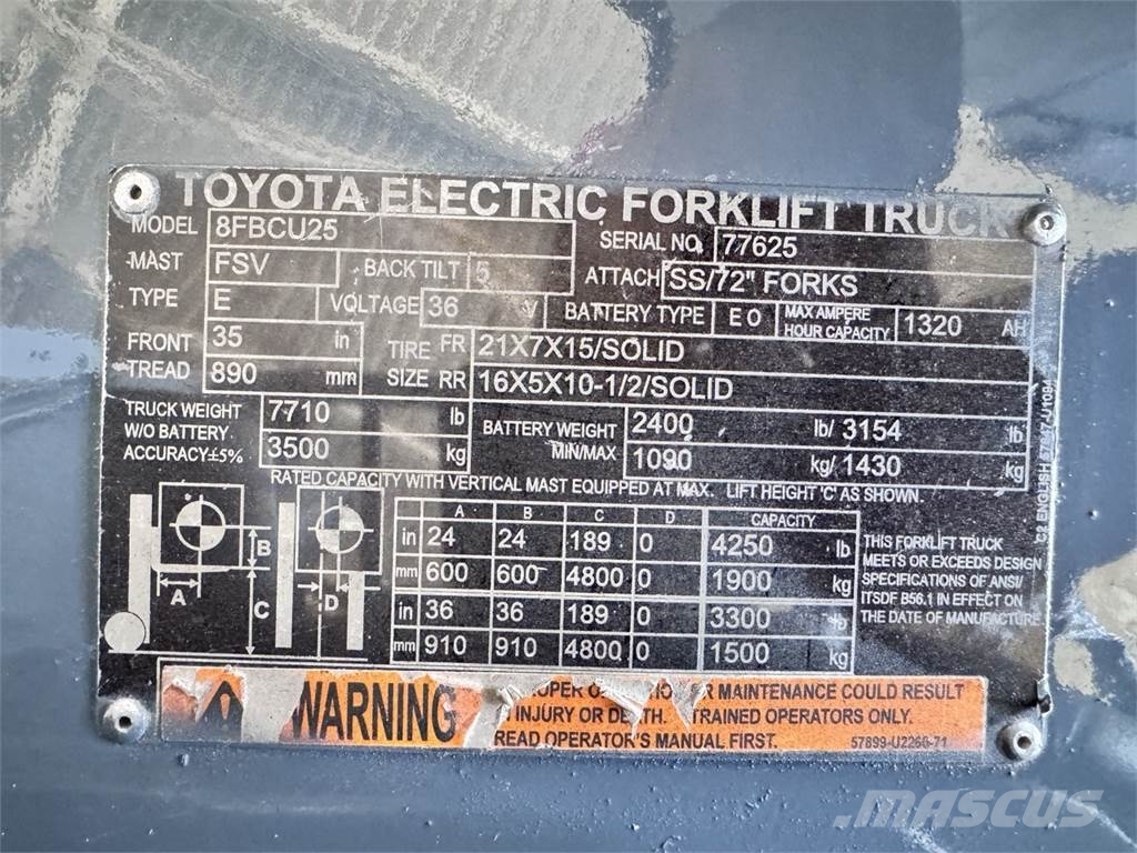 Toyota Material Handling 8FBCU25 其他叉车