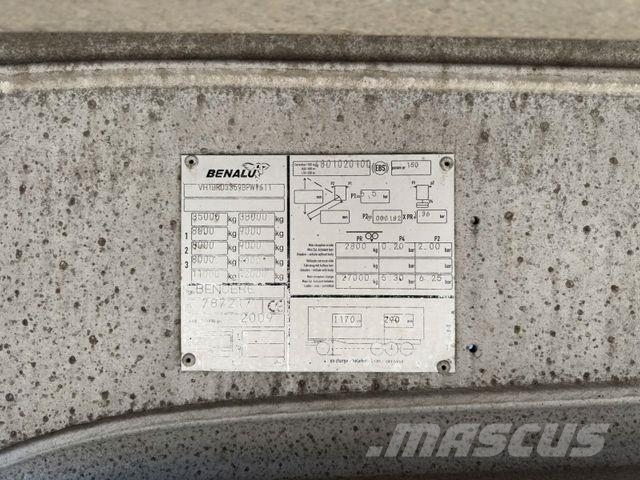 Benalu OPTILINER 106*LIFTING AXLE*50 m3*Full ALU*6100kg Kiper poluprikolice