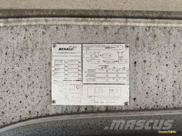 Benalu OPTILINER 106*LIFTING AXLE*50 m3*Full ALU*6100kg Kippipuoliperävaunut