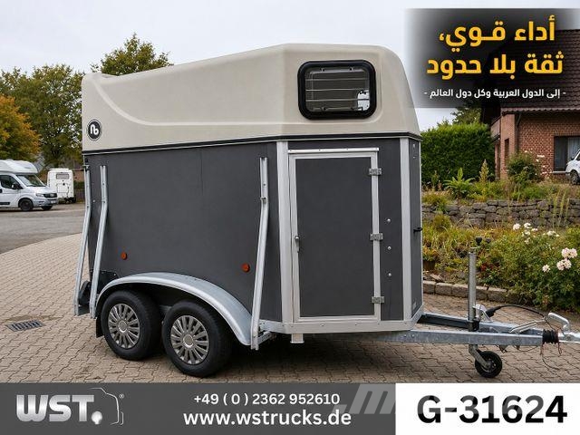 Blomert 1,5 Pferde Holz Poly 動物運輸拖車