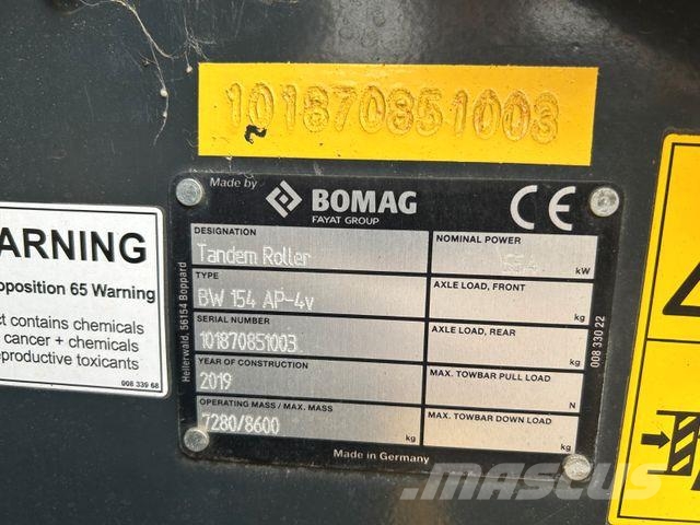 Bomag Tandem Walze BW 154 AP-4v Dvojni valjarji