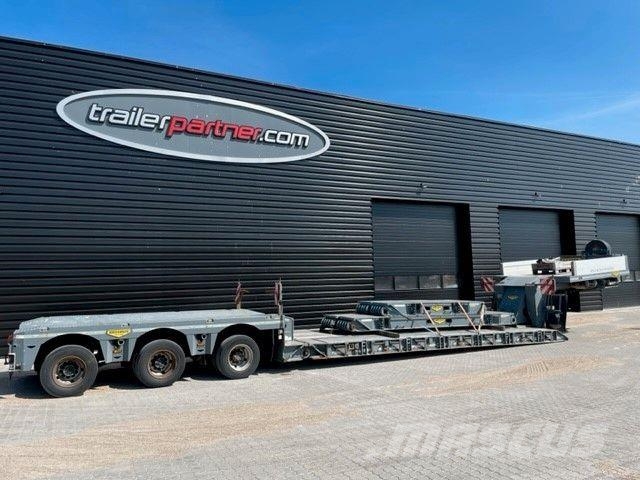 Broshuis 3 achs Tiefbett / 2 x Verlärungsträger / 19 M Low loader-semi-trailers