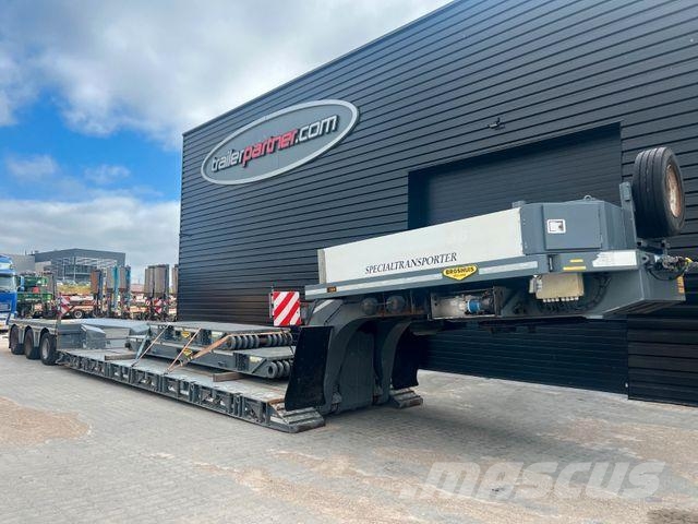 Broshuis 3 achs Tiefbett / 2 x Verlärungsträger / 19 M Low loader-semi-trailers