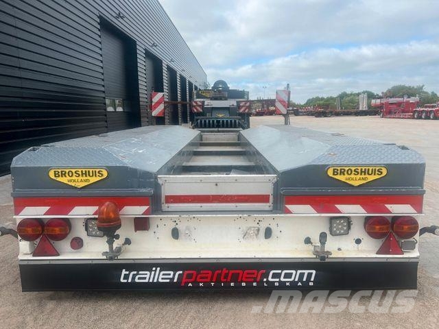 Broshuis 3 achs Tiefbett / 2 x Verlärungsträger / 19 M Low loader-semi-trailers