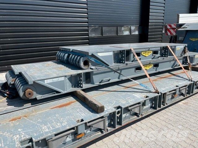 Broshuis 3 achs Tiefbett / 2 x Verlärungsträger / 19 M Low loader-semi-trailers