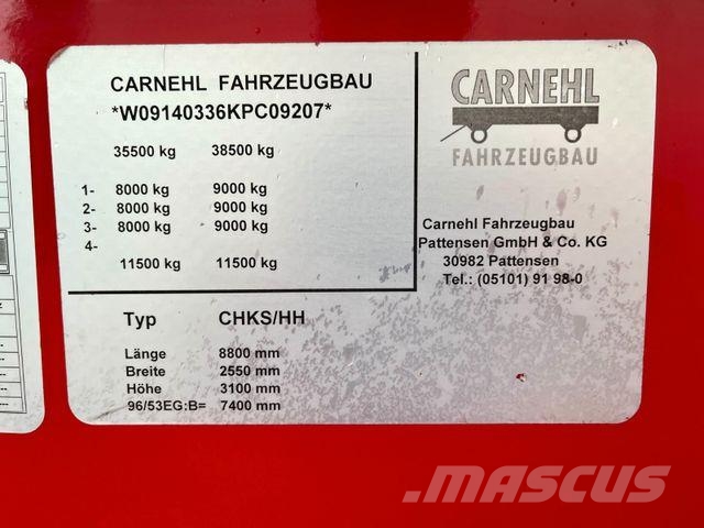 Carnehl CHKS/HH | Stahl 24m³*Luft-Lift*Kamera*EBS*ALU Kippladerauflieger