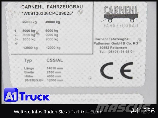 Carnehl CSS/AL 90m³ Lift 7.760 Kg, Полуприцепы-Фургоны