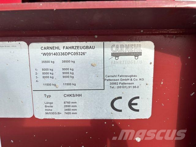 Carnehl Hardox | 26m³ Stahl *Luft-Lift*Podest*Allrad Kiper poluprikolice