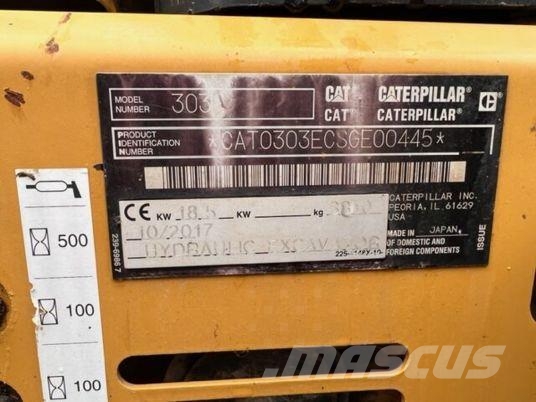 CAT 303E CR Mini Escavadoras <7t