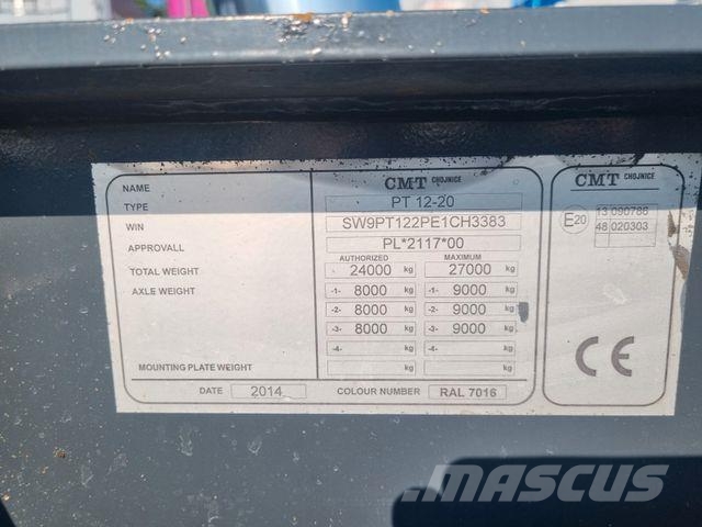 CMT Roll-off trailer Tipper 2014 year Skeletal trailers