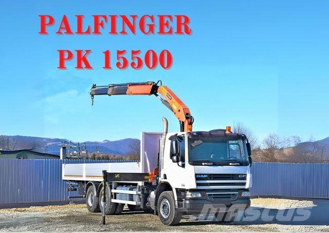DAF CF 75.360 Pritsche 7,95 m + KRAN / FUNK * 6x4 Automobiliniai kranai