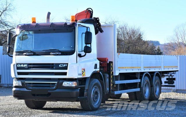DAF CF 75.360 Pritsche 7,95 m + KRAN / FUNK * 6x4 Automobiliniai kranai