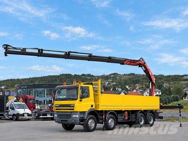 DAF CF 85.430 Pritsche 7,70 m + KRAN * 8x4! Darus teherautók