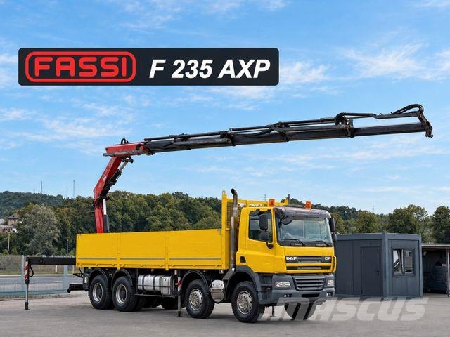 DAF CF 85.430 Pritsche 7,70 m + KRAN * 8x4! Darus teherautók
