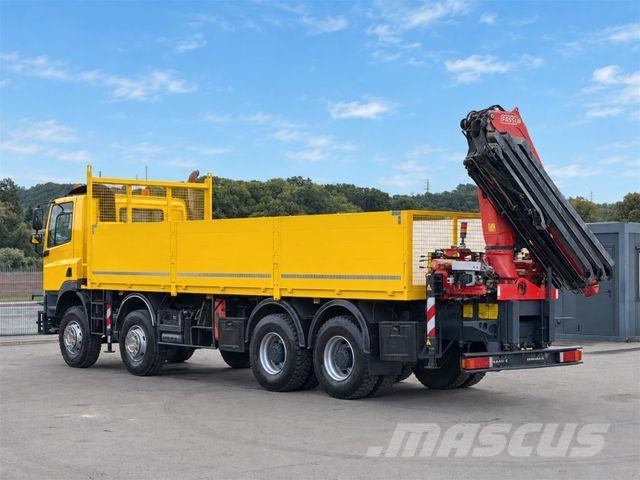 DAF CF 85.430 Pritsche 7,70 m + KRAN * 8x4! Darus teherautók
