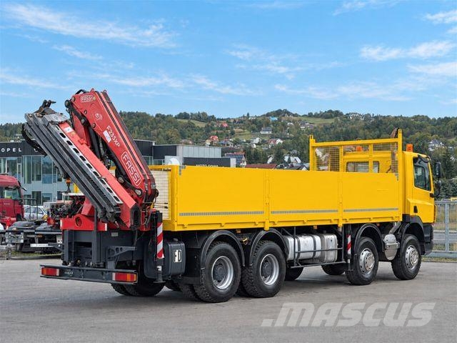 DAF CF 85.430 Pritsche 7,70 m + KRAN * 8x4! Darus teherautók