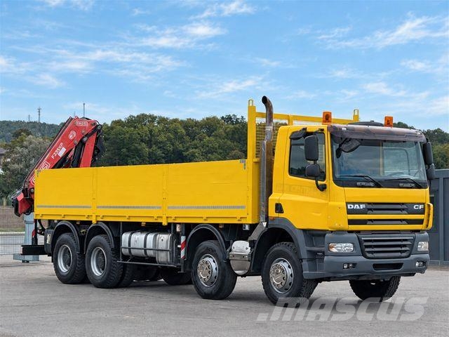 DAF CF 85.430 Pritsche 7,70 m + KRAN * 8x4! Darus teherautók