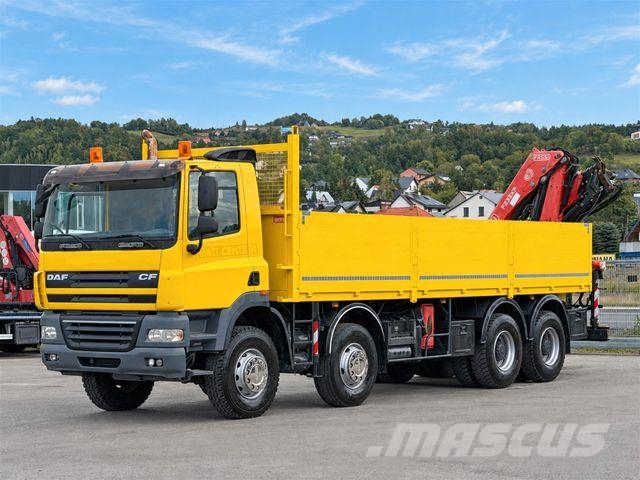 DAF CF 85.430 Pritsche 7,70 m + KRAN * 8x4! Darus teherautók