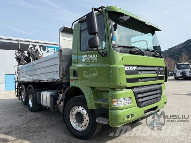 DAF CF85 410 6x2 Meiller Kipper Kran Hiab 144 ES-3 Kipper