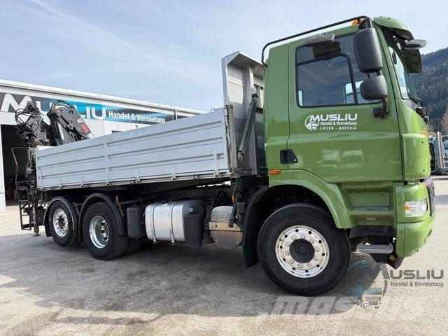 DAF CF85 410 6x2 Meiller Kipper Kran Hiab 144 ES-3 Kipper