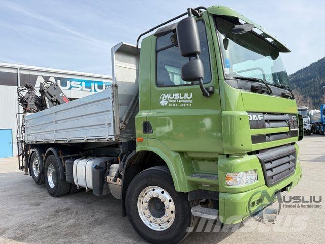 DAF CF85 410 6x2 Meiller Kipper Kran Hiab 144 ES-3 Kipper