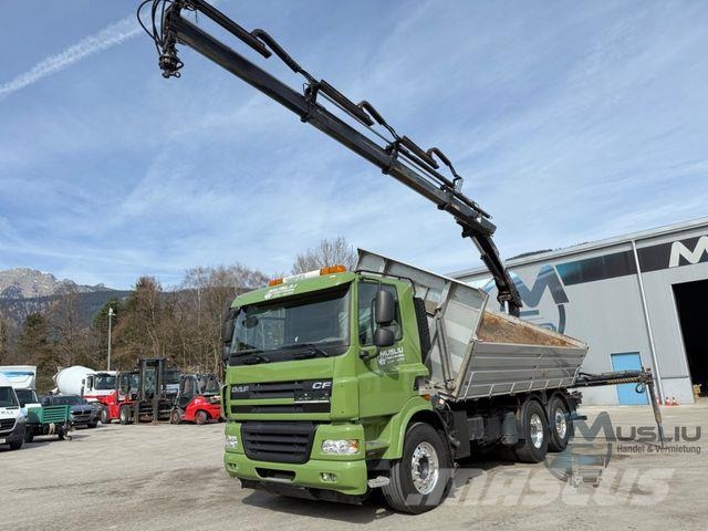 DAF CF85 410 6x2 Meiller Kipper Kran Hiab 144 ES-3 Kipper