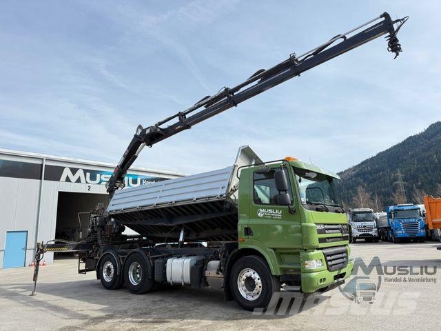 DAF CF85 410 6x2 Meiller Kipper Kran Hiab 144 ES-3 Kipper