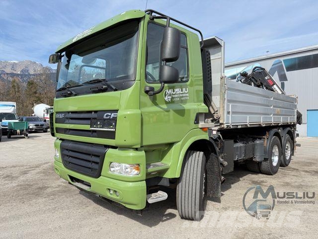 DAF CF85 410 6x2 Meiller Kipper Kran Hiab 144 ES-3 Kipper