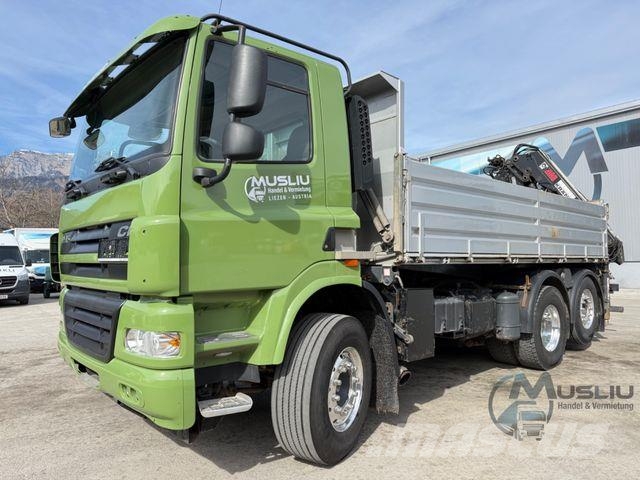 DAF CF85 410 6x2 Meiller Kipper Kran Hiab 144 ES-3 Kipper