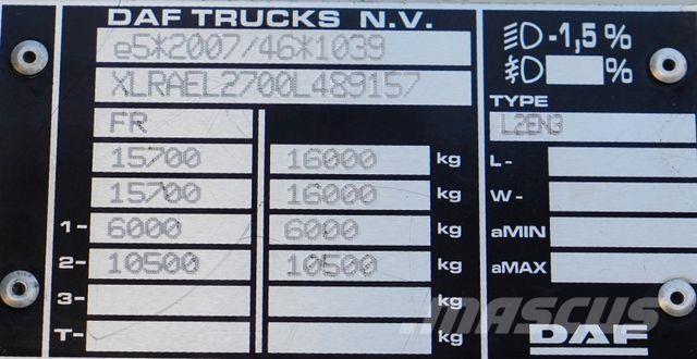 DAF LF / 260 / ACC / EURO 6 / KONTENER + WINDA / 18 Dobozos teherautók