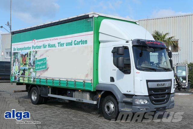 DAF LF 290 4x2, 7.200mm lang, Edscha, AHK, Klima Priekabos su tentu