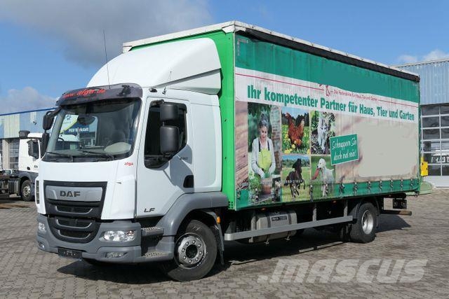 DAF LF 290 4x2, 7.200mm lang, Edscha, AHK, Klima Priekabos su tentu