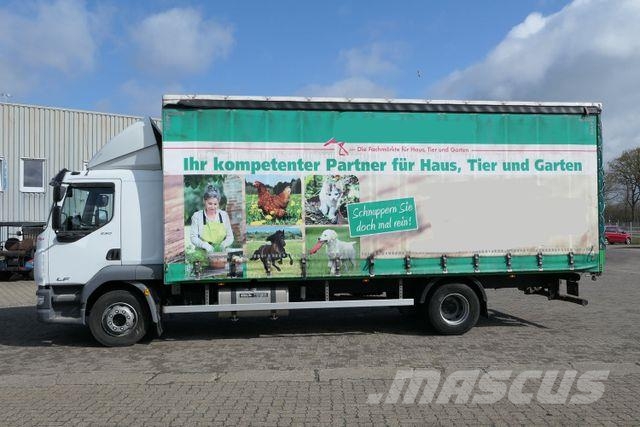 DAF LF 290 4x2, 7.200mm lang, Edscha, AHK, Klima Priekabos su tentu