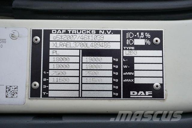 DAF LF / 290 / E 6 / FIRANKA + WINDA / ŁAD. 9 970 KG Ciężarówki firanki