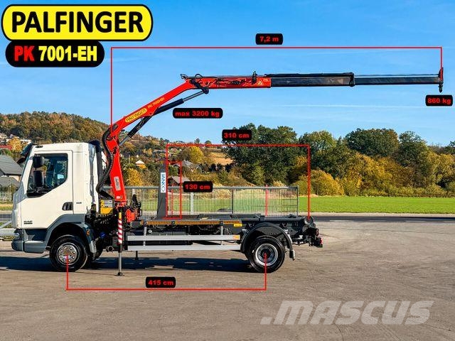 DAF LF 45.220 ABROLLKIPPER + PALFINGER PK 7001 FUNK Hook lift trucks
