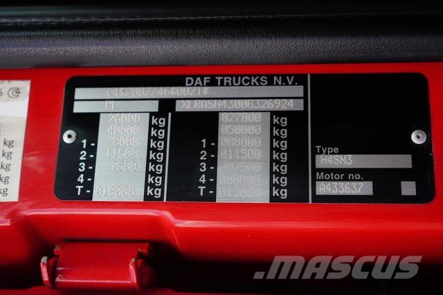 DAF / XF / 480 / ACC / EURO 6 / SSC / BDF / 7.82 M Fülkés alváz