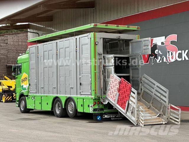 DAF XF 480 LL 6x2 3.Stock Menke Viehwagen m. Hubdach Tiertransporter