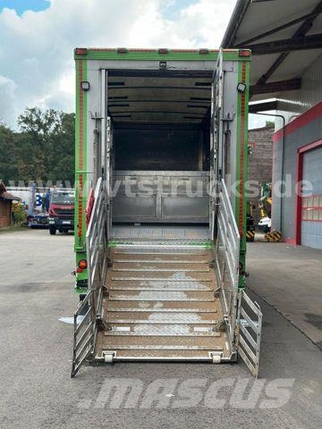 DAF XF 480 LL 6x2 3.Stock Menke Viehwagen m. Hubdach Tiertransporter