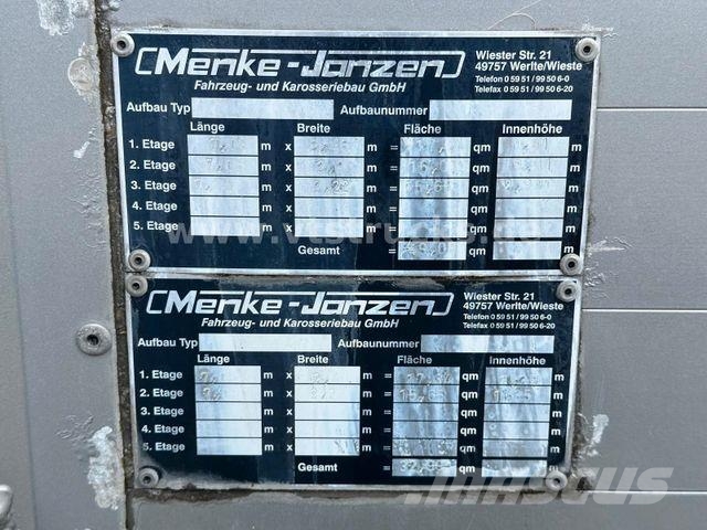 DAF XF 480 LL 6x2 3.Stock Menke Viehwagen m. Hubdach Tiertransporter