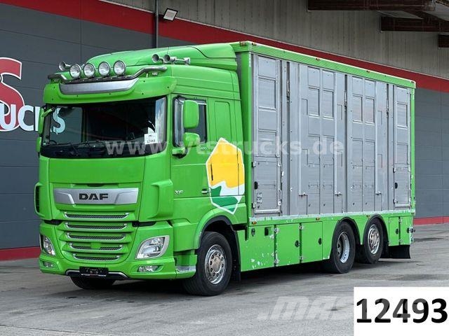 DAF XF 480 LL 6x2 3.Stock Menke Viehwagen m. Hubdach Tiertransporter