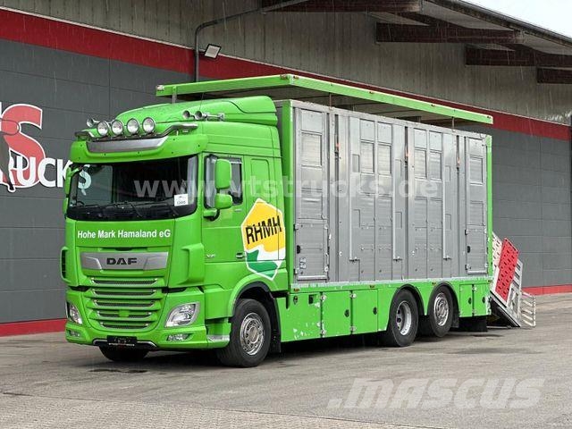 DAF XF 480 LL 6x2 3.Stock Menke Viehwagen m. Hubdach Tiertransporter
