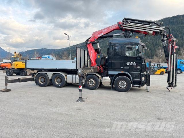 DAF XF 510 8X4 BL Retarder SZM + LKW Kran Fassi F800 Flatbed / Dropside trucks
