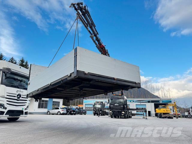 DAF XF 510 8X4 BL Retarder SZM + LKW Kran Fassi F800 Flatbed / Dropside trucks