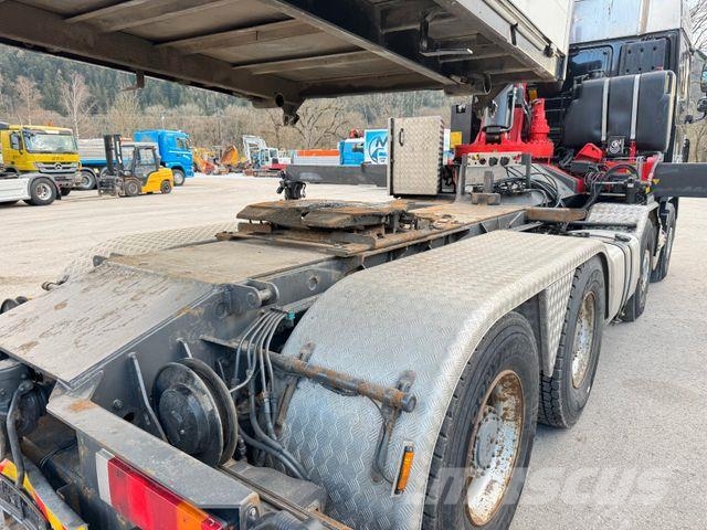 DAF XF 510 8X4 BL Retarder SZM + LKW Kran Fassi F800 Flatbed / Dropside trucks