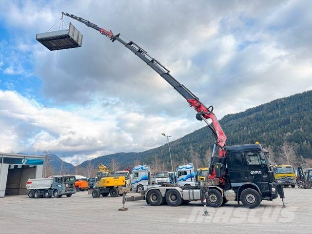 DAF XF 510 8X4 BL Retarder SZM + LKW Kran Fassi F800 Flatbed / Dropside trucks