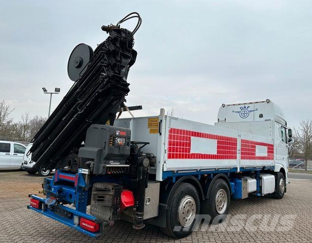DAF XF 510 LL/ Retarder/ Hiab 262 E-8+Funk+5+6 Kreis Camiones de cama baja