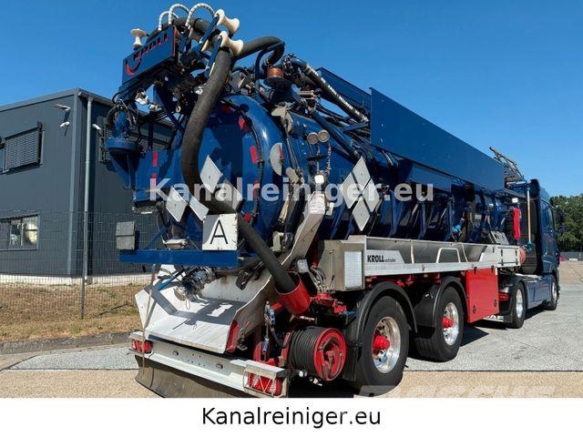 DAF XF530 FT 4x2 mit Kroll, ADR Saug- /Druckanhänger Camiones aspiradores/combi