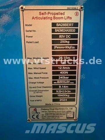 Dingli BA28BERT 3x vorh. 28m Elekt Teleskopbühne رافعات سلة مفصلية