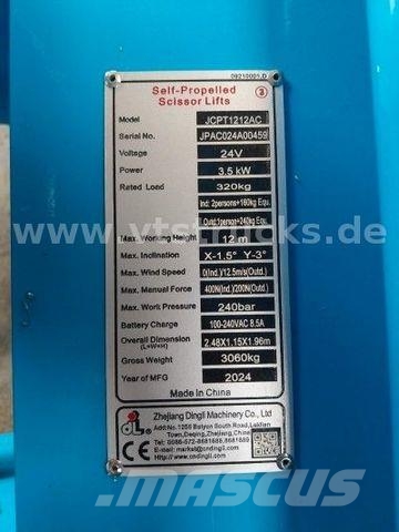 Dingli JCPT1212AC 12m Scherenbühne 14x vorh. رافعات مقصية الشكل